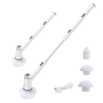 China For 2021 Viable New Model Cordless Electric Bathroom Rotating Scrubber Cleaning Brush With Formula Tank Can Spray Detergent for sale