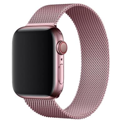 China Adult Magnetic Metal Band Compatible For Apple Watch 45 44 42mm Milanese Magnet Clasp Buckle Strap For iWatch Series 7 6 for sale