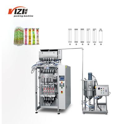 China Medical High Speed ​​Multi Lanes Liquid Packaging Machine Honey Ketchup Salad Sauce Popsicle Jelly Stick Packing Machine for sale