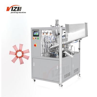 China Honey Magnetic Pump Tube Filler Food Plastic Soft Tube Ultrasonic Liquid Cream Sealer Filling Sealing Machine for sale