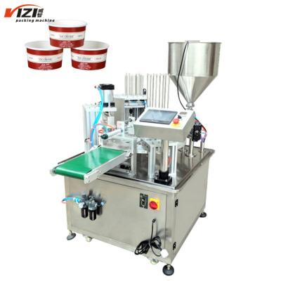 China Automatic Rotary Food K-Cup Honey Cup Jelly Filling Cup Sealing Machine Manufacturers for sale