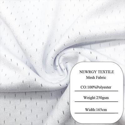 China Anti Pill 11*1 FDY 250gsm Polyester Mesh Fabric For Sportswear Polyester Sport Dry Fit Mesh Fabric For Sublimation Sportswear for sale