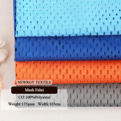 China Anti Pill Ventilation Wholesales 100 Mesh Polyester Sports Tank Top Fabric For Basketball Baseball Uniform Uniform for sale