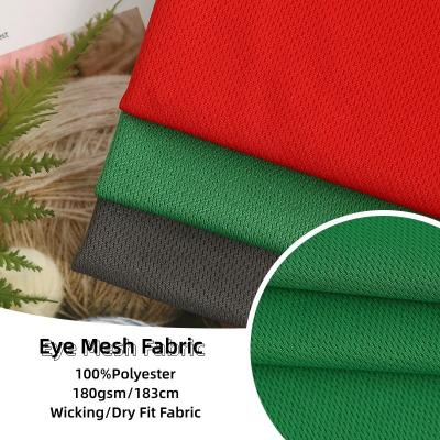 China Wholesale Breathable 100% Polyester 180gsm Eyemesh T-shirt Fabric Sportswear Dryfit Fabrics Stretch Fabrics Suppliers For Team Uniform for sale