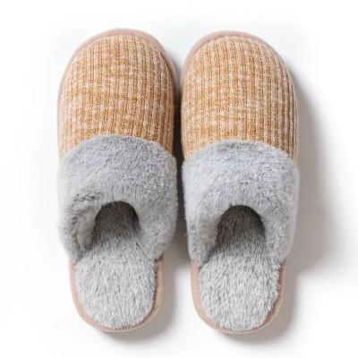 China Fashion Trend Non-slip Plush Soft Cotton Bedroom Couples House Slippers Winter Family Lovers Indoor Warm Comfortable Slippers for sale