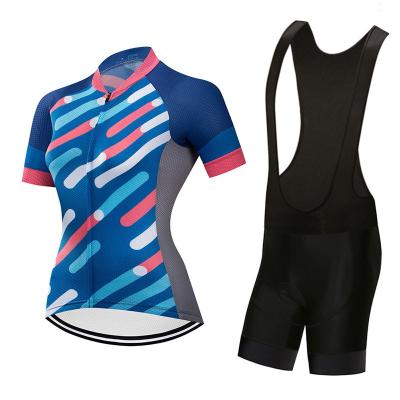 China OEM Breathable Wholesale Bicycle Shirts Women Cycling Tank Top Clothing Sets Bib Bib Two Piece Shorts for sale