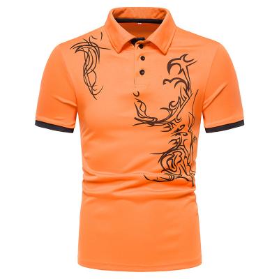 China New Casual Fit Polo Shirt QUICK DRY Printed Custom Fashion Plus Size Men Polo Shirt for sale