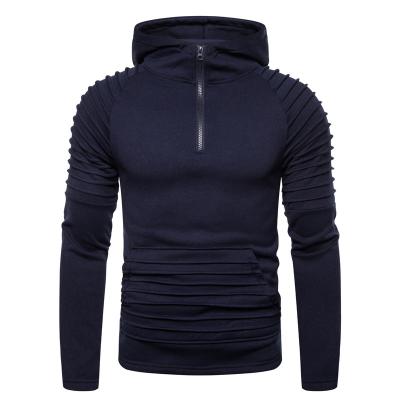 China Wholesale QUICK DRY Wholesale OEM Fashion Jacket Black Half Sleeve Zipper Running Hoodie Pocket for sale