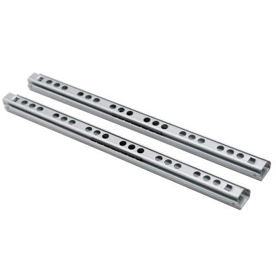 China Modern Double Slide Drawer Telescopic Slide Rail Steel Side Mounted White for sale