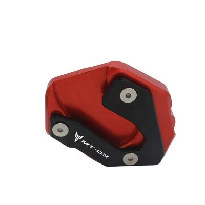 China Aluminum CNC LOGO For MT09 CNC Kickstand For YAMAHA Adventure FJ09 XSR900 FZ09 Tracer 900 Brake Pedal Mount Vergroter Plaat Extension Pads for sale