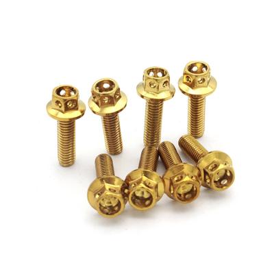 China D-Ring Screw SEMSPEED Motorcycle Stainless Steel Water Pump Screw Bolts Burnt Blue Gold For YAMAHA MT-09 XSR900 MT09 FZ-09 2014-2019 2020 for sale