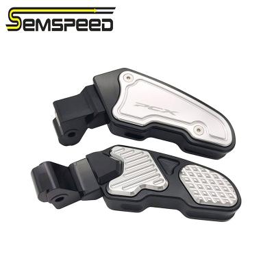 China CNC Aluminum 6061 SEMSPEED 2PC For Honda PCX125 PCX150 2018 2019 2020 2021Rear Footrest Pedal Motorcycle Footboard Steps Foot Footboard for sale