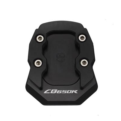 China CBR650R Aluminum CNC Logo For Honda CBR 650R CB300R CB650R CB300F CB150R Motorcycle Side Stand Enlarger Kickstand Plate Enlarge Extension Pad for sale