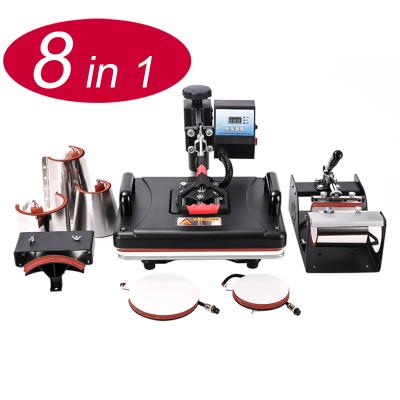 China Sublimation Coating Plat Material 29*38cm Heat Press Machine 8 In 1 Digital Swing T-shirts Heat Transfer Machine Sublimation Machine For Mug Plate Phone Case for sale