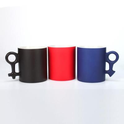 China Rubysub C04 Viable Sublimation Photo Printed Couple Coffee Mug Color Changing Couple Mug for sale