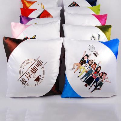 China Disposable Custom Splicing Double Sides P-01 Pillow Case Cover Sublimation Printing Cushion Pillow Case Blanks for sale