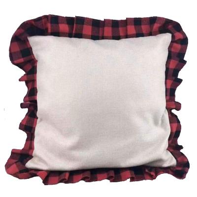 China RubySub P20B DIY Pillow Case Sublimation Buffalo Canvas Disposable Custom Print Blank Blanket Ruffles Christmas Pillow Case Cover for sale