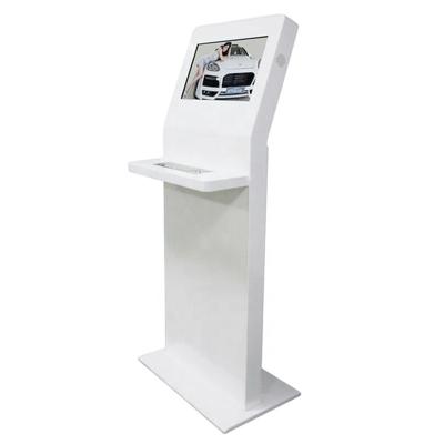 China 22 Inch Screen Single Metal Keyboard Stand Alone Kiosk , Touch Screen Information Self Service Terminal Kiosk Model 97 for sale