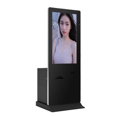 China Photo Printing 55 Inch Stand Alone Interactive LCD Touch Screen Selfie Photo Booth Kiosk, Free Photo Download, With Photo Editing Printing for sale