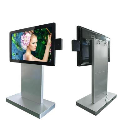 China 55 inch free standing portable photo booth with webcam for weddings touch screen media player optional for sale