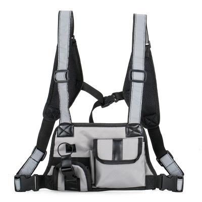 China Large Capacity Tactical Universal Hands Free Radio Chest Rig Bag Holster Harness With Adjustable Strap for sale