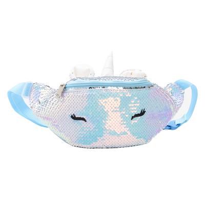 China Water proof ladies sequin unicorn waist bag fashion wholesale custom pussy pack for kids for sale