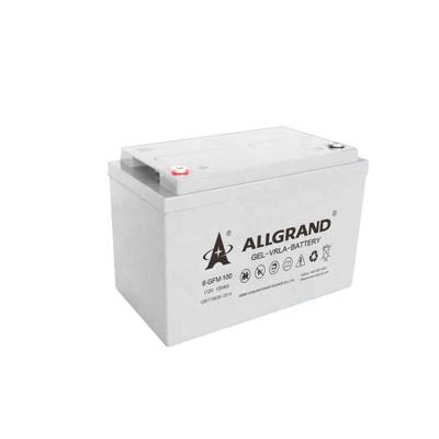 China Toys Allgrand hot sale battery gel battery 12V 100ah solar energy lead acid battery for sale