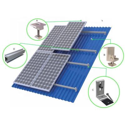 China Solar System Solar Structures Galvanized Steel High Quality Rooftop For Home Solar System Use for sale