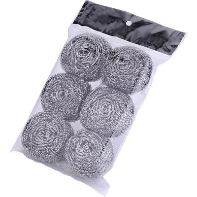 China Sustainable 6 Pack STAINLESS STEEL SCRUBBER Wire Kitchen Cleaning Wash Pads Anti Rust for sale