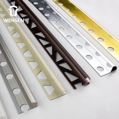 China Modern Flooring Edge Protection Ceramic Wall Anodized Corner Tile Trim Aluminum for sale