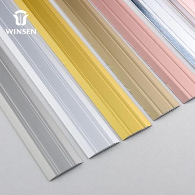 China Modern Wood Trim Metal Edge Decoration Floor Tile Aluminum Transition Strips for sale