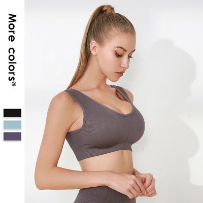 China 2019 new women's yoga bra antibacterial quakeproof women sports bra top quick dry seamless sports bra for sale