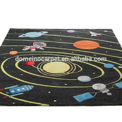 China Kid Blanket Galaxy Space Design Non-Slip Handmade Blanket Customized Throw Mat for sale