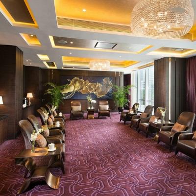 China Non Slip Lobby And Meeting Room Carpet Multifunctional Hand Tufted Carpet With Carving for sale