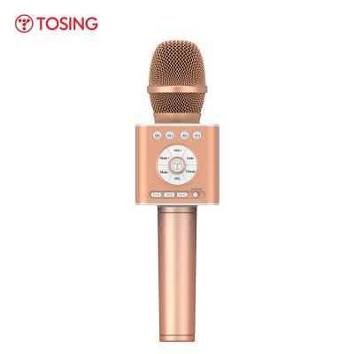 China TOSING choir knock out original blue karaoke microphone usb tooth fm voice microphone wireless professional cables for sale