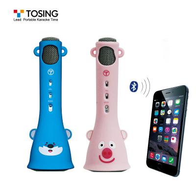 China Safety Silica Gel TOSING X3 Cartoon Kids Wireless Blue Tooth Karaoke Microphone Kid Gift Christmas Silica Gel Cartoon Cover Kids Learning Music Language for sale