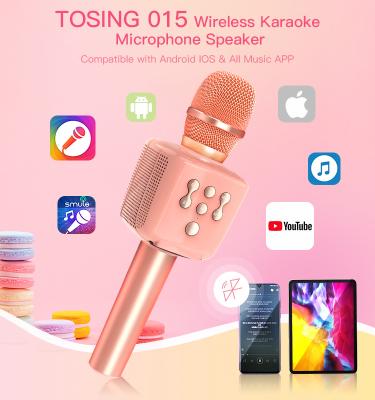 China New Handheld Microphone 2022 Karaoke Microphone Wireless Speaker For Singing Support All Mobile Phone Tablet for sale