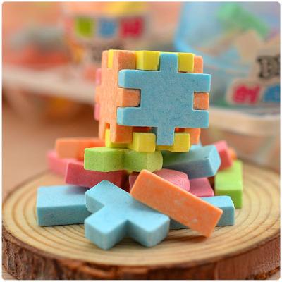 China Natural Casual Snacks Colorful Block Hard Candy Press Candy for sale