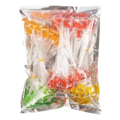 China Fruity Gummy Kids Favorite Casual Snacks Shaped Natural Hot Lollipop Bears for sale