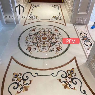 China Modern Custom Luxury Residential Flooring Marble Medallion Tile Lowes for sale