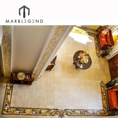 China Europe villa residence marble flooring border designs for hall border designs wholesale marble flooring supplier for sale