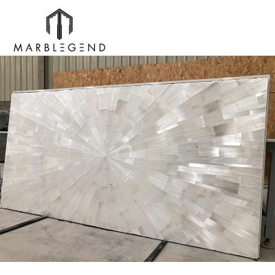 China Modern PFM Customize Natural Gem White Luxury Stone Slab for sale