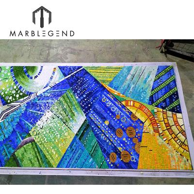 China Parquet PFM Customize Art Glass Mosaic for sale