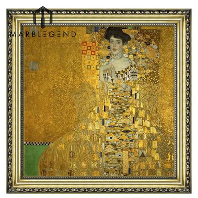 China Parquet PFM Custom Design Art Mosaic Wall Decoration Adele Bloch-Bauer Glass Mosaic Art Mural Portrait for sale