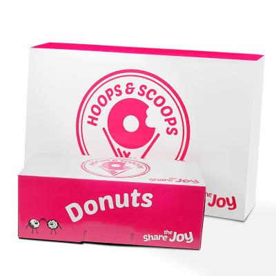 China Disposable Customized Printing Bakery Donuts Take Away Paper Box for sale