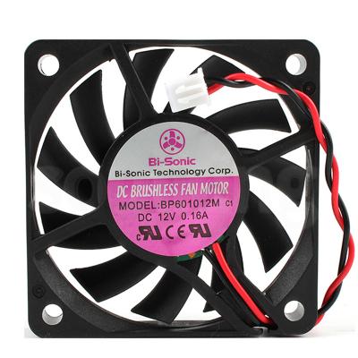 China DC 12V BI-SONIC BP601012M 60X60X10mm Monitor Cooling Fan Of Hotels High Quality Motor Brushless Silence Fan Ball for sale