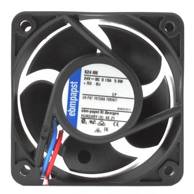 China Hotels in stock 60*60*25mm 24V 3.5W 0.15A 624HH dc24v 6025 60mm 6cm mini inverter ball bearing axial fan for sale