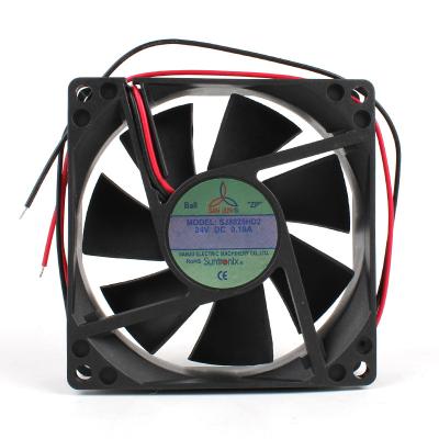 China Hotels in stock 80mm 8025 axial fan 80x80x25 SJ8025HD2 ball bearing dc24v brushless dc axial fan for sale