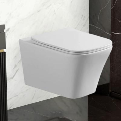 China Concealed Ceramic Wall Mounted Tank Bathroom Toilet Without Tank Water Saving Wall Hung Toilet for sale