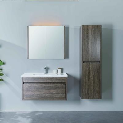 China Modern European Contemporary Waterproof Modern Bathroom Cabinet Vanity Wall Mounted Set for sale